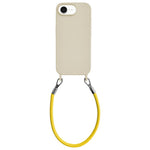 Custodia per telefono in silicone antiurto con passanti integrati per cordino e cordino in pelle., For iPhone 16e / 17e