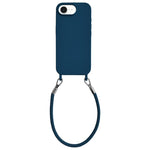 Custodia per telefono in silicone antiurto con passanti integrati per cordino e cordino in pelle., For iPhone 16e / 17e