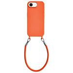 Custodia per telefono in silicone antiurto con passanti integrati per cordino e cordino in pelle., For iPhone 16e / 17e