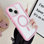 Fantastica custodia per telefono 3 in 1 con bordi magnetici antiscivolo., For iPhone 15 Plus, For iPhone 15