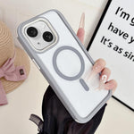 Fantastica custodia per telefono 3 in 1 con bordi magnetici antiscivolo., For iPhone 15 Plus, For iPhone 15