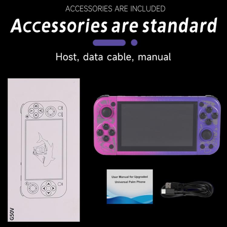 Console portatile G50V da 5 pollici con colori reali e supporto per oltre 19 emulatori., 64G