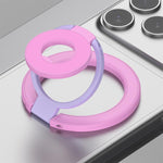 Supporto magnetico per telefono con fibbia ad anello girevole a 360 gradi e design a triplo colore.