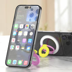 Supporto magnetico per telefono con fibbia ad anello girevole a 360 gradi e design a triplo colore.