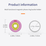 Supporto magnetico per telefono con fibbia ad anello girevole a 360 gradi e design a triplo colore.