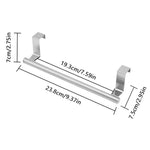 Set di 2 portasciugamani in acciaio inox da 23,8 cm, senza bisogno di forare.