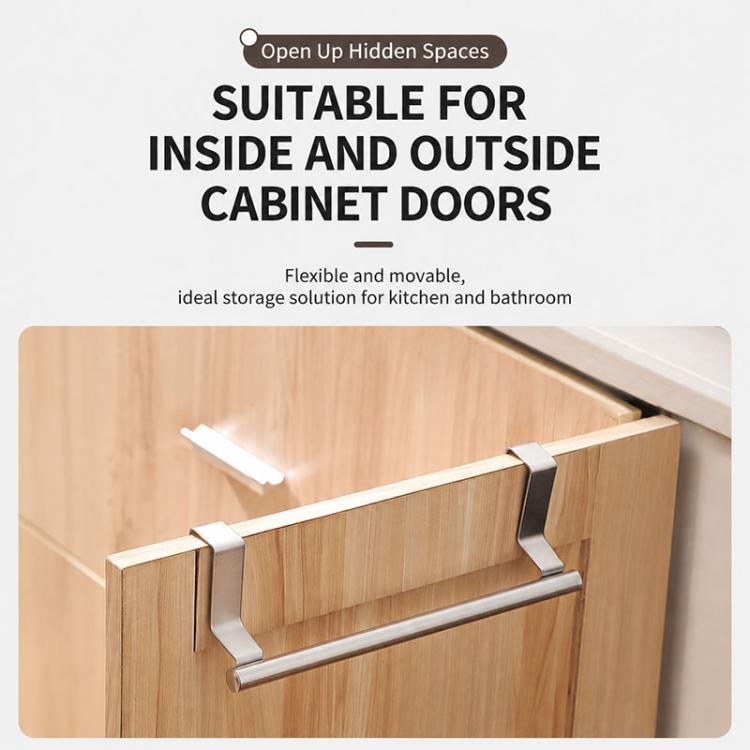 Set di 2 portasciugamani in acciaio inox da 23,8 cm, senza bisogno di forare.