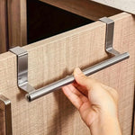 Set di 2 portasciugamani in acciaio inox da 23,8 cm, senza bisogno di forare.