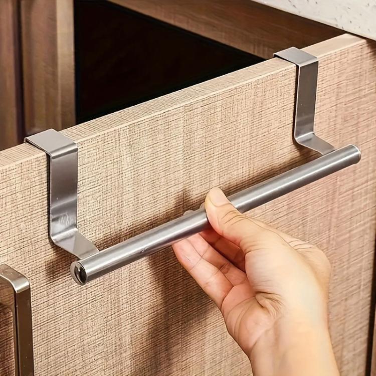 Set di 2 portasciugamani in acciaio inox da 23,8 cm, senza bisogno di forare.