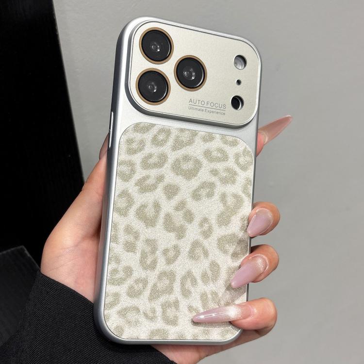 Ampia finestra, copertura totale, custodia per telefono con stampa leopardata glitterata., For iPhone 17 Pro Max, For iPhone 17 Pro, For iPhone 17, For iPhone Air
