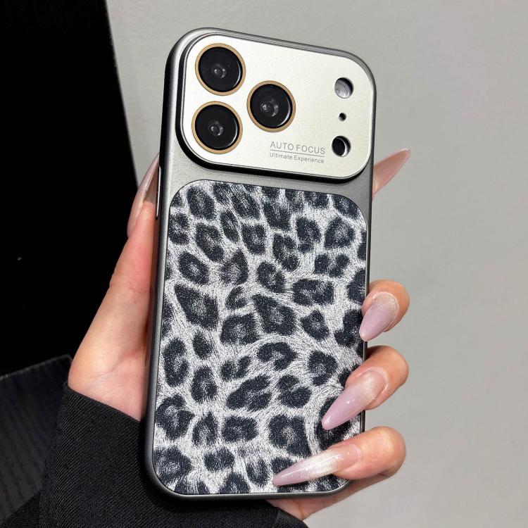 Ampia finestra, copertura totale, custodia per telefono con stampa leopardata glitterata., For iPhone 17 Pro Max, For iPhone 17 Pro, For iPhone 17, For iPhone Air