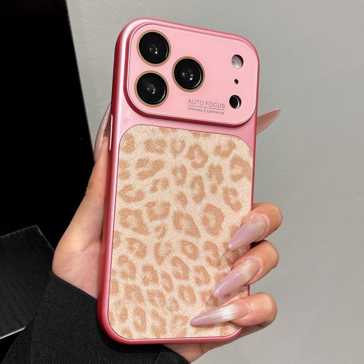 Ampia finestra, copertura totale, custodia per telefono con stampa leopardata glitterata., For iPhone 17 Pro Max, For iPhone 17 Pro, For iPhone 17, For iPhone Air