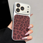 Ampia finestra, copertura totale, custodia per telefono con stampa leopardata glitterata., For iPhone 17 Pro Max, For iPhone 17 Pro, For iPhone 17, For iPhone Air