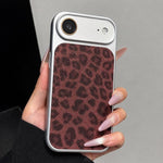 Ampia finestra, copertura totale, custodia per telefono con stampa leopardata glitterata., For iPhone 17 Pro Max, For iPhone 17 Pro, For iPhone 17, For iPhone Air