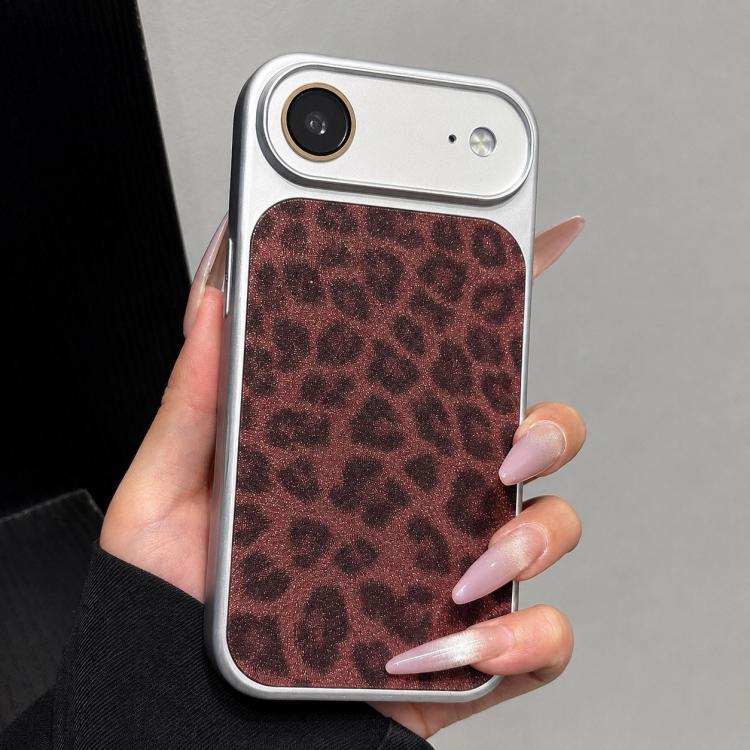 Ampia finestra, copertura totale, custodia per telefono con stampa leopardata glitterata., For iPhone 17 Pro Max, For iPhone 17 Pro, For iPhone 17, For iPhone Air