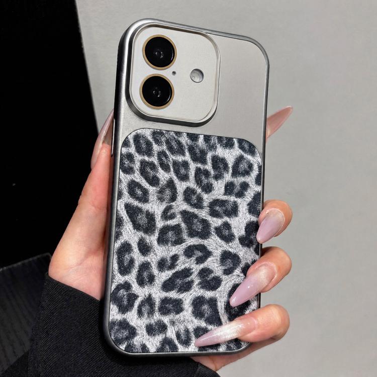 Ampia finestra, copertura totale, custodia per telefono con stampa leopardata glitterata., For iPhone 16 Pro Max, For iPhone 16 Pro, For iPhone 16 Plus, For iPhone 16