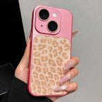 Ampia finestra, copertura totale, custodia per telefono con stampa leopardata glitterata., For iPhone 14 Plus, For iPhone 14, For iPhone 14 Pro, For iPhone 14 Pro Max