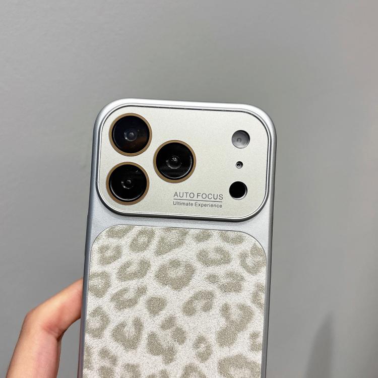 Ampia finestra, copertura totale, custodia per telefono con stampa leopardata glitterata., For iPhone 17 Pro Max, For iPhone 17 Pro, For iPhone 17, For iPhone Air