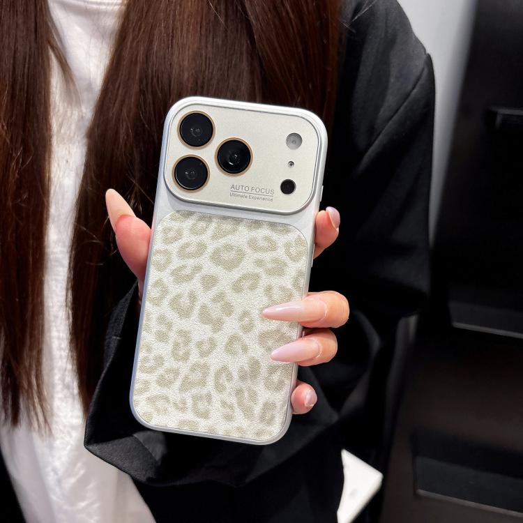 Ampia finestra, copertura totale, custodia per telefono con stampa leopardata glitterata., For iPhone 17 Pro Max, For iPhone 17 Pro, For iPhone 17, For iPhone Air