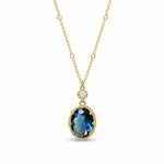 Collana con pendente ovale in stile vintage francese da donna