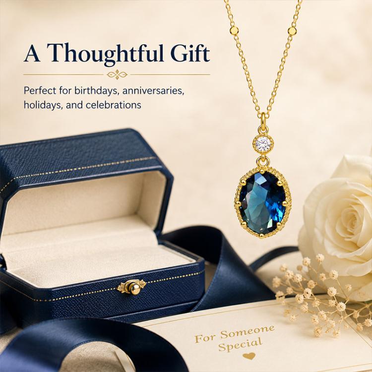 Collana con pendente ovale in stile vintage francese da donna