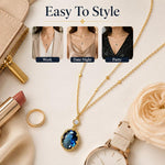 Collana con pendente ovale in stile vintage francese da donna