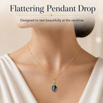 Collana con pendente ovale in stile vintage francese da donna