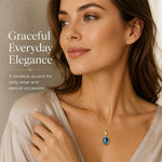 Collana con pendente ovale in stile vintage francese da donna