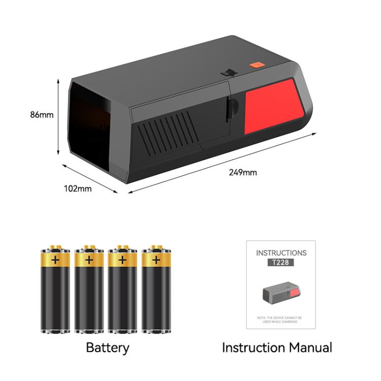 Trappola per topi a batteria ad alta tensione T228 4-5KV per il controllo dei parassiti, T228