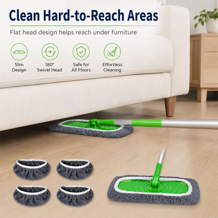 Set di 4 panni di ricambio lavabili e riutilizzabili per mocio Swiffer