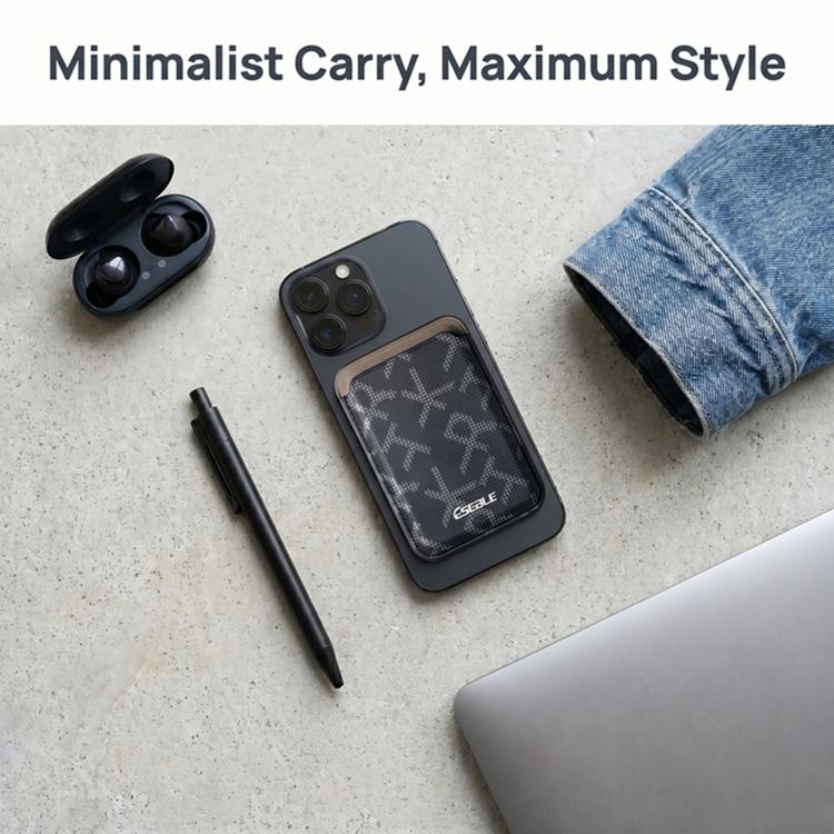 ESEBLE S8 Cellulare con texture in similpelle PU e slot magnetici per carte di credito