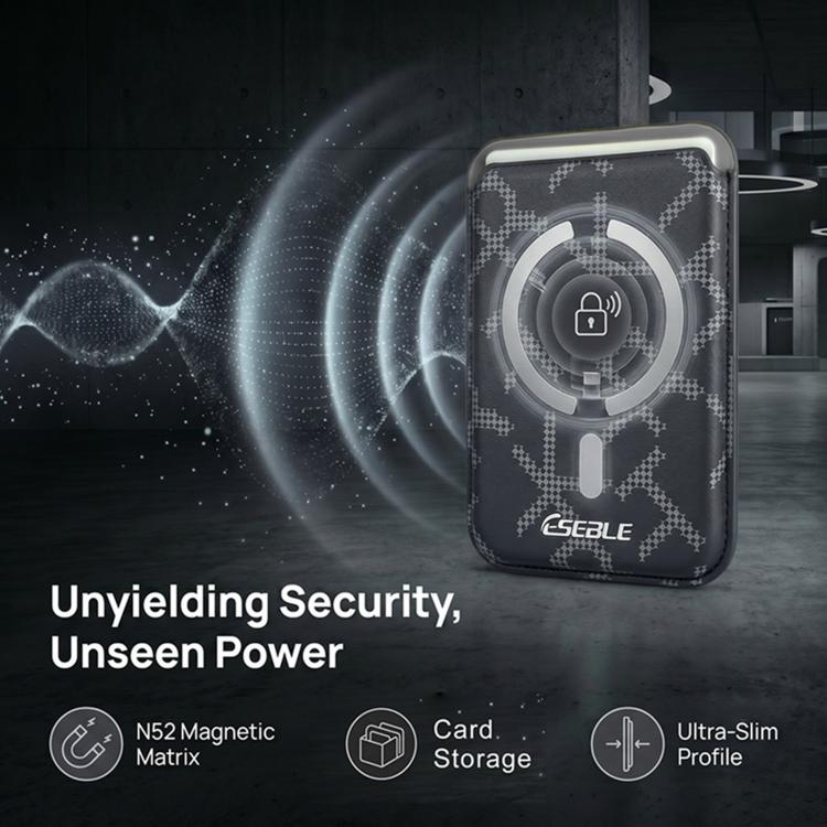 ESEBLE S8 Cellulare con texture in similpelle PU e slot magnetici per carte di credito