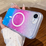 Custodia magnetica per telefono con effetto sfumato e craquelé., For iPhone 16e / 17e, For iPhone 17 Pro Max, For iPhone 16 Pro Max, For iPhone 16 Pro, For iPhone 15 Pro Max, For iPhone 15