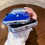 Custodia magnetica per telefono con effetto sfumato e craquelé., For iPhone 16e / 17e, For iPhone 17 Pro Max, For iPhone 16 Pro Max, For iPhone 16 Pro, For iPhone 15 Pro Max, For iPhone 15