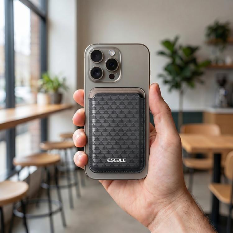 ESEBLE S9 Custodia protettiva triangolare in similpelle PU con magneti e slot per carte