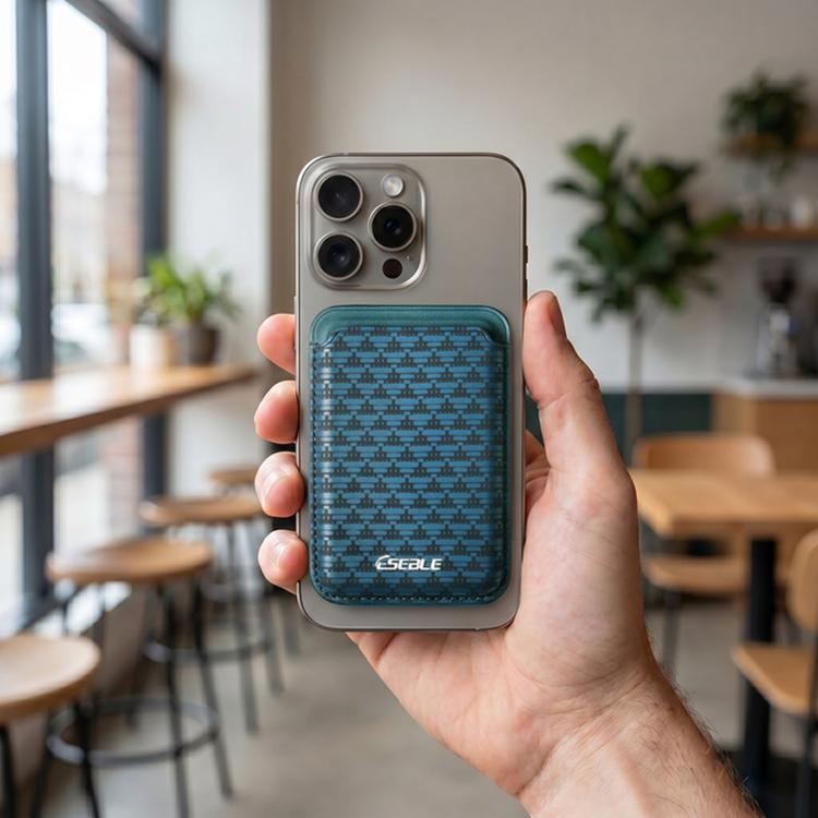 ESEBLE S9 Custodia protettiva triangolare in similpelle PU con magneti e slot per carte