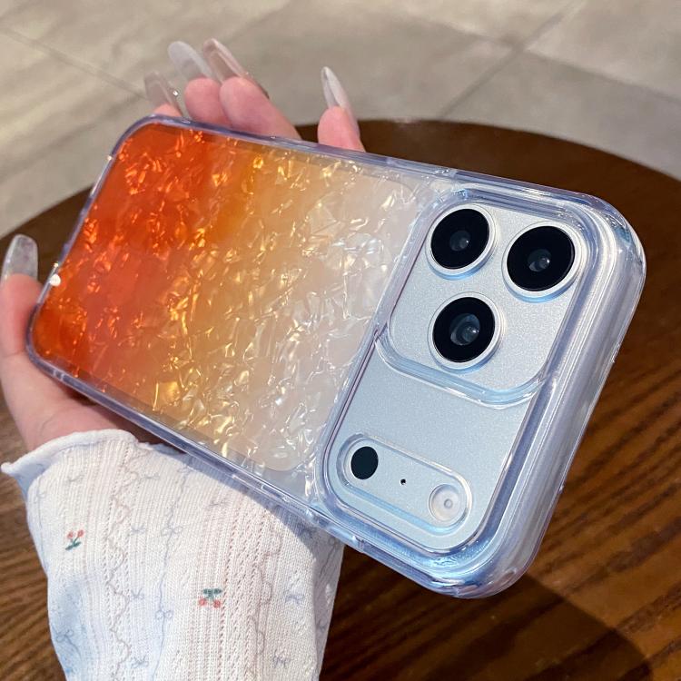 Cover per telefono con effetto sfumato e craquelé, For iPhone 16e / 17e, For iPhone 17 Pro Max, For iPhone 16 Pro Max, For iPhone 16 Pro, For iPhone 15 Pro Max, For iPhone 15