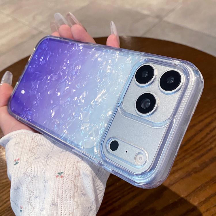 Cover per telefono con effetto sfumato e craquelé, For iPhone 16e / 17e, For iPhone 17 Pro Max, For iPhone 16 Pro Max, For iPhone 16 Pro, For iPhone 15 Pro Max, For iPhone 15