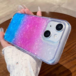 Cover per telefono con effetto sfumato e craquelé, For iPhone 14, For iPhone 14 Pro Max, For iPhone 13 Pro Max, For iPhone 13, For iPhone 12 Pro Max