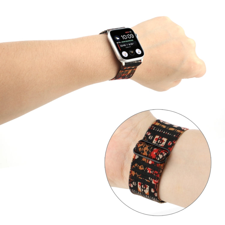 Cinturino con fibbia stile etnico per Apple Watch Series 6 e SE e 5 e 4 44 mm / 3 e 2 e 1 42 mm, For Apple Watch Series 7 45mm / 6 & SE & 5 & 4 44mm / 3 & 2 & 1 42mm, For Apple Watch Ultra 49mm / Series 8&7 45mm / SE 2&6&SE&5&4 44mm / 3&2&1 42mm