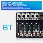 Mixer professionale Bluetooth multifunzione a 4 canali F4 per live streaming, EU Plug, UK Plug, US Plug