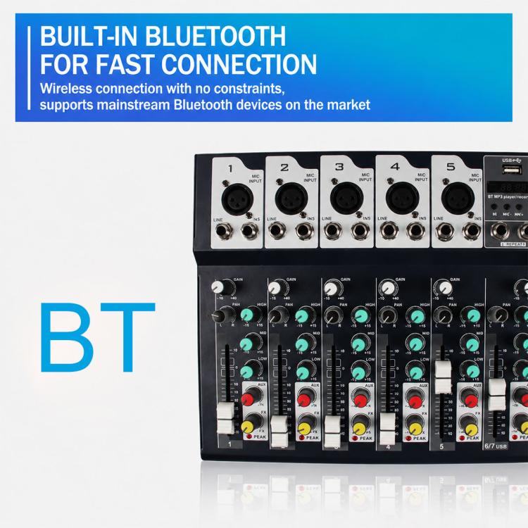 Mixer professionale Bluetooth multifunzione a 4 canali F4 per live streaming, EU Plug, UK Plug, US Plug