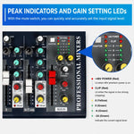 Mixer professionale Bluetooth multifunzione a 4 canali F4 per live streaming, EU Plug, UK Plug, US Plug