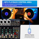 Mixer professionale Bluetooth multifunzione a 4 canali F4 per live streaming, EU Plug, UK Plug, US Plug