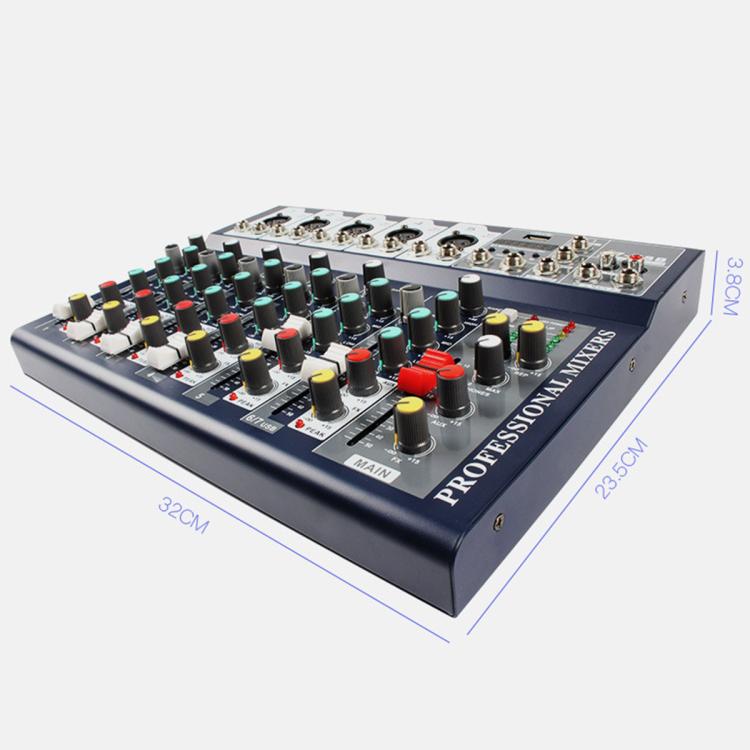 Mixer professionale Bluetooth multifunzione a 7 canali F7 per live streaming, EU Plug, UK Plug, US Plug