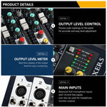Mixer professionale Bluetooth multifunzione a 7 canali F7 per live streaming, EU Plug, UK Plug, US Plug