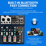 Mixer professionale Bluetooth multifunzione a 7 canali F7 per live streaming, EU Plug, UK Plug, US Plug