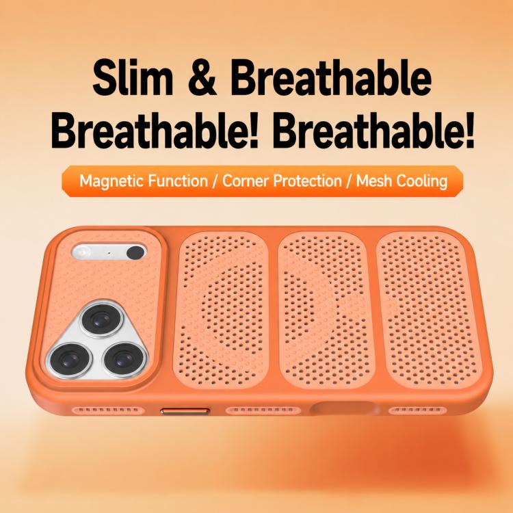 Custodia per telefono ibrida magnetica in PC e TPU con design a foro cavo per un raffreddamento ottimale., For iPhone 17 Pro Max, For iPhone 17 Pro, For iPhone 17, For iPhone 16 Pro Max