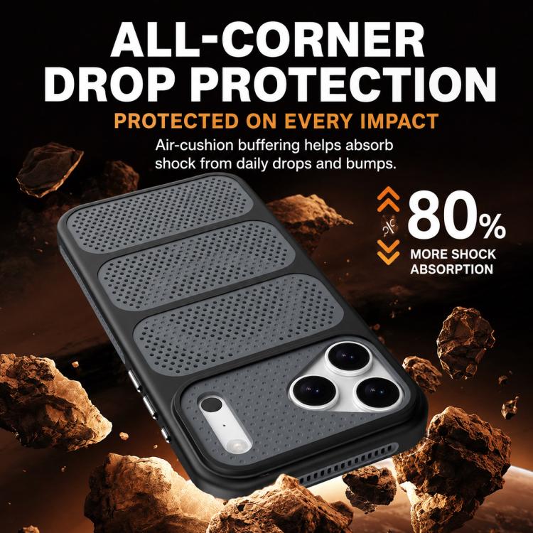 Custodia per telefono ibrida magnetica in PC e TPU con design a foro cavo per un raffreddamento ottimale., For iPhone 17 Pro Max, For iPhone 17 Pro, For iPhone 17, For iPhone 16 Pro Max