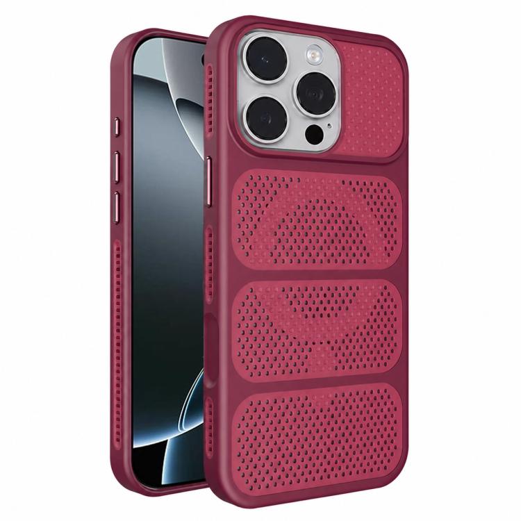 Custodia per telefono ibrida magnetica in PC e TPU con design a foro cavo per un raffreddamento ottimale., For iPhone 16 Pro, For iPhone 16 Plus, For iPhone 16, For iPhone 15 Pro Max